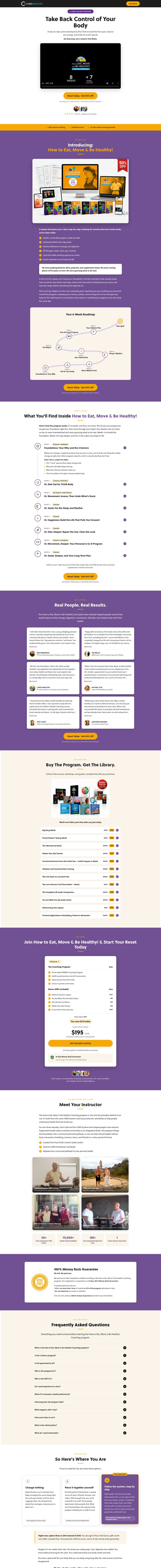 Full desktop capture of the course launch landing page